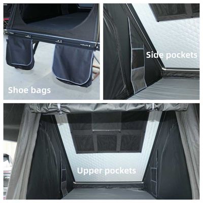 3-4 Person 4x4 Overland Hard Shell Tent Hard Side Roof Top Camper With Oxford Cloth