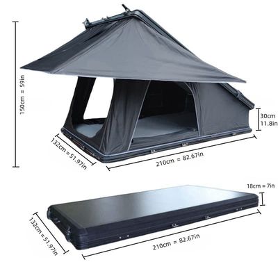 Durable Easy Setup Triangle Rooftop Tent With Led Premium Materials