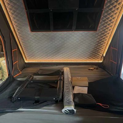 Outdoor Hard Shell Triangle Rooftop Tent With 210*145*150cm Open Size