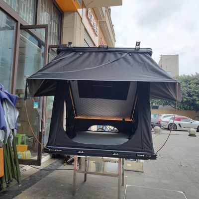 Black Grey Green Hard Car Rooftop Tent For Jeep Toyota SUV 320G Polyester Cotton
