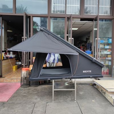 Black Grey Green Hard Car Rooftop Tent For Jeep Toyota SUV 320G Polyester Cotton