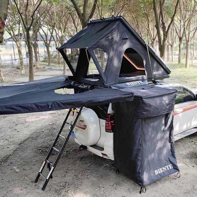 Outdoor Pop Up Car Rooftop Tent Hard Shell Car Tent 2.3m Telescopic Aluminum Ladder Included