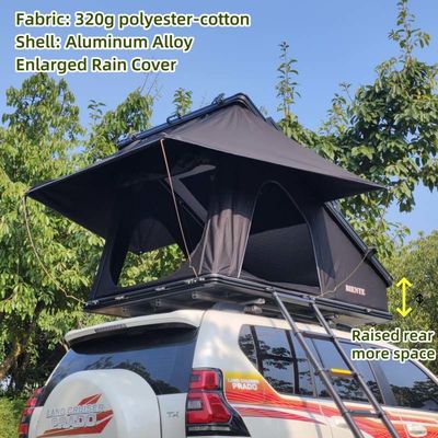Durable Waterproof Aluminum Rooftop Tent With Grey Black Color