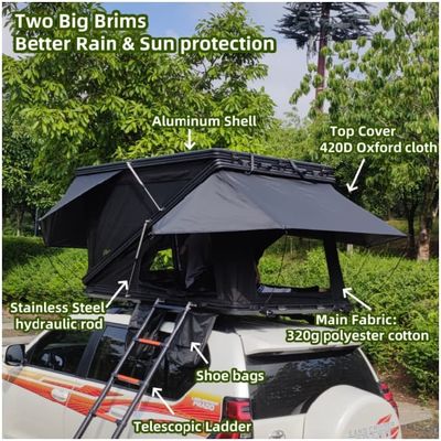 Waterproof Easy Install Aluminium Rooftop Tent For 4x4 Offroad Camping
