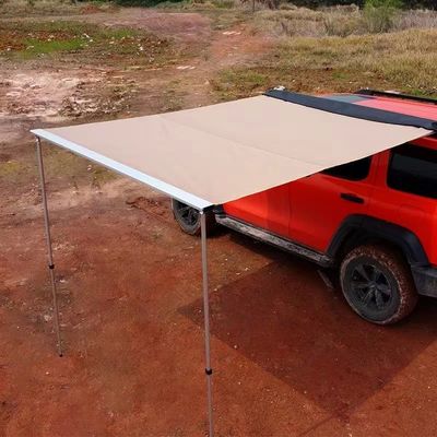 Oxford Khaki Retractable Car Side Awning Car Canopy With Sides