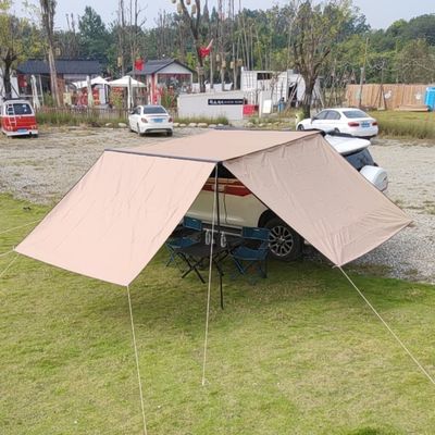 Oxford Khaki Retractable Car Side Awning Car Canopy With Sides