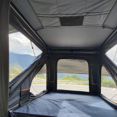 Aluminum Hard Shell Black 3 Person Rooftop Tent With CE Certification