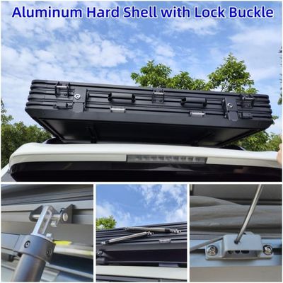 Aluminum Hard Shell Black 3 Person Rooftop Tent With CE Certification