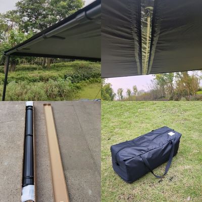 Auto Retractable Car Side Awning With Oxford Cloth Black Coated Inside