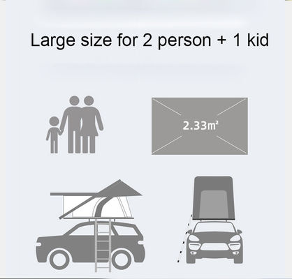 Thick Moisture Resistant Aluminum Rooftop Tent With Double Open Design