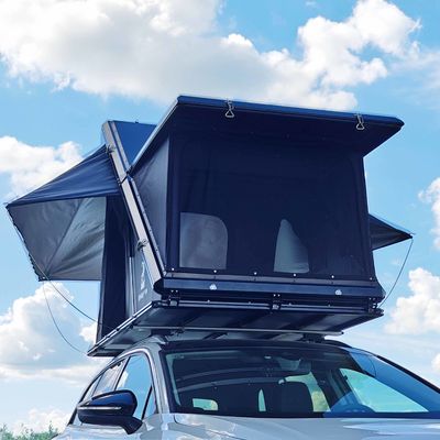 Triangle SUV Aluminum Rooftop Tent With LED Light Strip Custom Logo