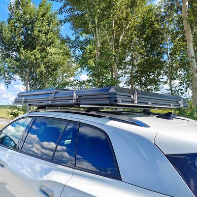 Triangle SUV Aluminum Rooftop Tent With LED Light Strip Custom Logo