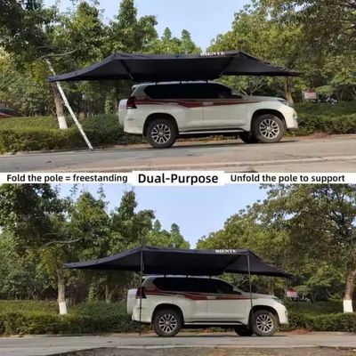 Retractable Waterproof 180 Degree Foxwing Awning Folding Arm Awnings With Led