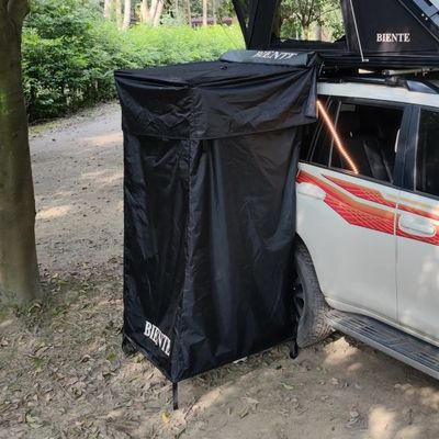 Portable Pop Up Shower Tent Awning With LED Strip Light Bathing Toilet