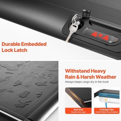 Manual Pickup Truck Bed Aluminum Hard Retractable Tonneau Cover for Ford