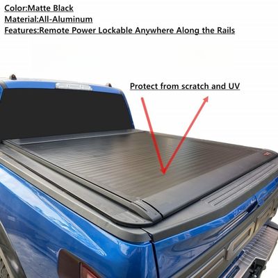 Matte Black Pickup Bed Covers Electric Power Retractable Truck Bed Tonneau Cover For Dodge Ram