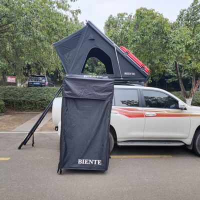 Portable Foldable Shower Tent with Built-in LED Strip Light and 420D Oxford Cloth