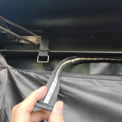 Portable Foldable Shower Tent with Built-in LED Strip Light and 420D Oxford Cloth