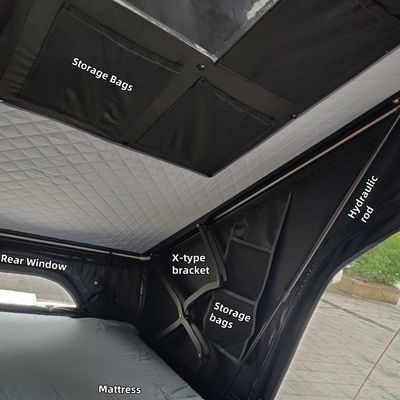 Car Truck Camping Aluminum Hard Shell Roof Top Tent With Water Tank and Solar Panel