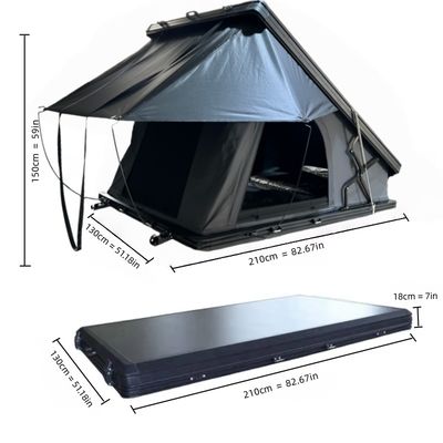 2-3 Person Aluminum Hardshell Roof Top Tent Waterproof >3000 mm for Four Season Adventures