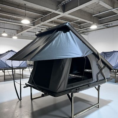 Aluminum Shell Roof Top Tent with 320g Polyester Cotton and Waterproof >3000 mm for 2-3 Person Camping