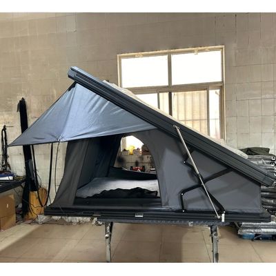 Aluminum Shell Roof Top Tent with 320g Polyester Cotton and Waterproof >3000 mm for 2-3 Person Camping
