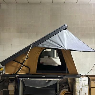 Aluminum Shell Roof Top Tent with 320g Polyester Cotton and Waterproof >3000 mm for 2-3 Person Camping
