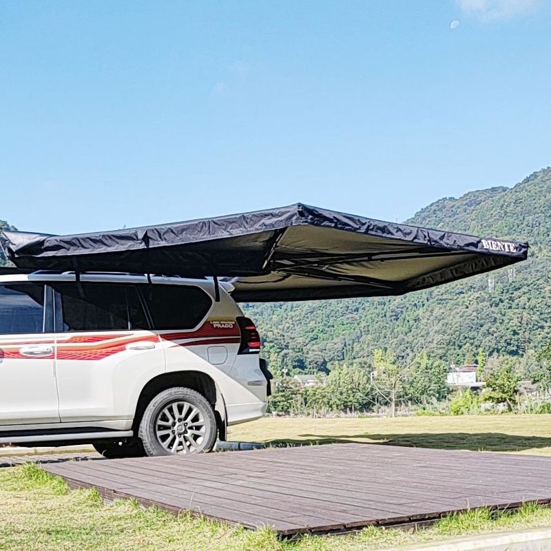 UV Resistant Foldable 270 Degree Awning With Walls 270 Degree 4wd Awning