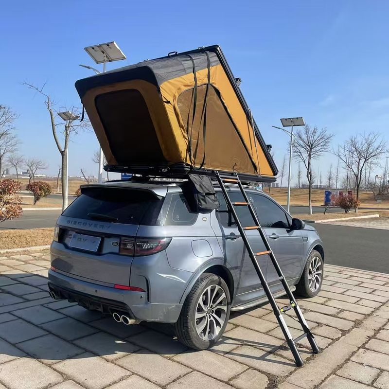 Larger Space Overland Car Rooftop Tent Vehicle Roof Tent With LED Strip Light Skyview Window