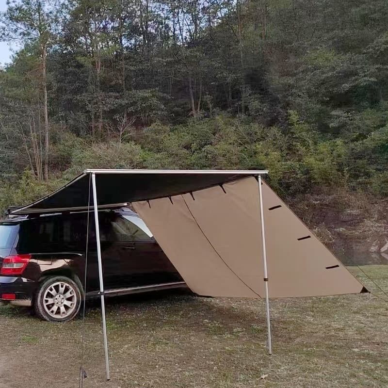 Waterproof Camouflage Car Side Tent Quick Automatic Opening With Aluminum Alloy Material