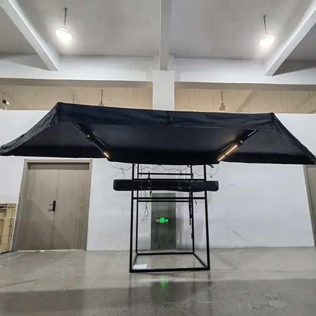 Easy Installation Free Standing 180 Degree Awning Build In LED Light Strip