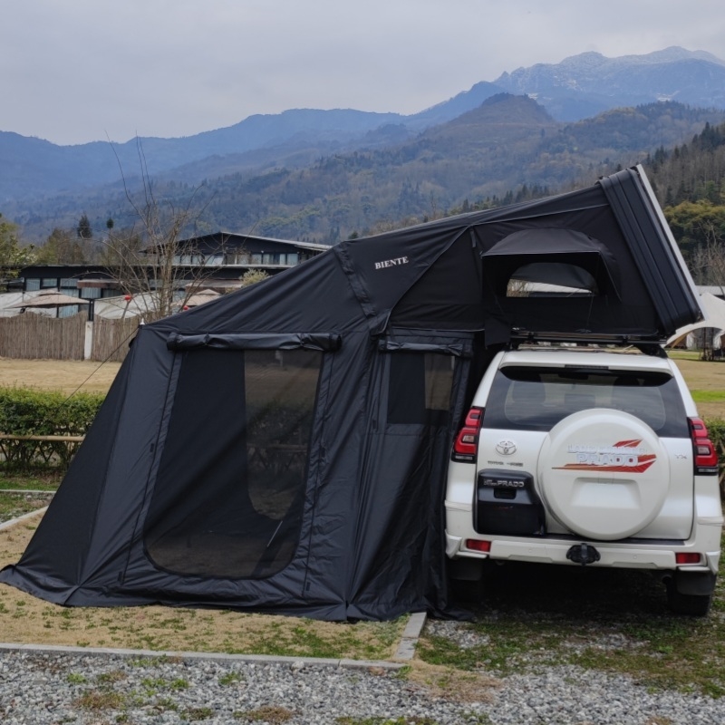 2025 New Anti-UV Side Open Hard Shell Vehicle Roof Top Tent Spacious Camping Tent