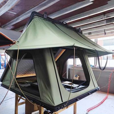 2-3 Person Aluminum Hardtop Car Rooftop Tent With 320G Polyester Cotton