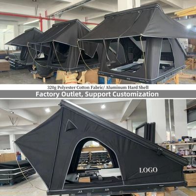 Family Camping Overland Triangle Rooftop Tent Aluminium Shell