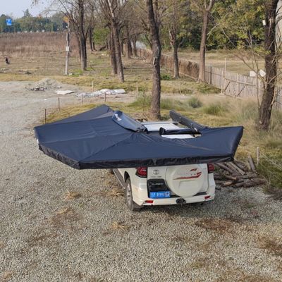 Large Space Black 270 Degree Jeep Awning With LED Light 600D Oxford Cloth