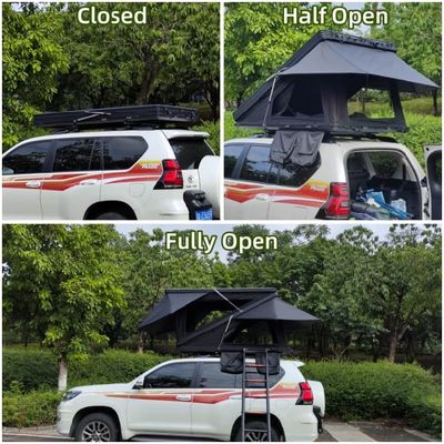 Customized Big Space Car Rooftop Tents With Double Rain Cover Square Rooftop Tent Z Style