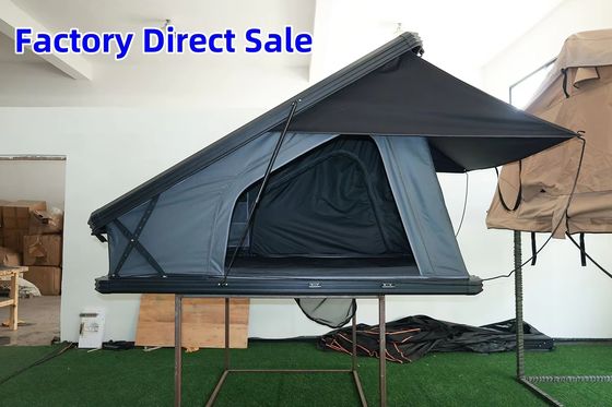 รถยนต์ X Shape Bracket นอกแคมป์ แอลูมิเนียม Shell Roof Tent คุณภาพดีที่สุด ทนทาน