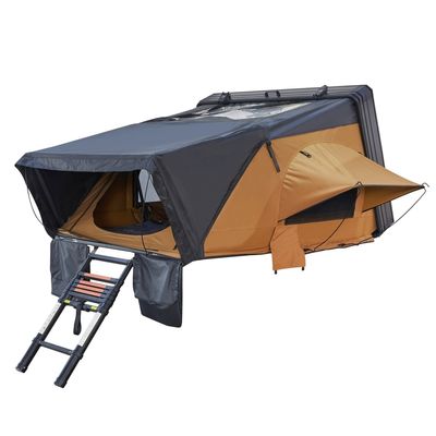 Large 3-4 Person 210x160x110 CM Roof Top Tent with 320g Polyester Cotton Canvas for Outdoor Camping