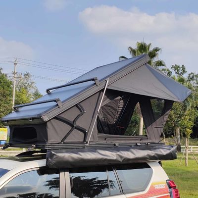 2025 New Design X Hinge Hardshell Rooftop Tent with Wooden Case Packaging for Outdoor Camping