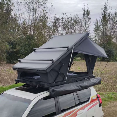 2025 Hydraulic Stainless Steel Rod Aluminum Hard Shell Roof Top Tent for 2-3 Person with 320g Polyester Cotton and Waterproof >3000 mm