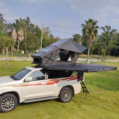 Outdoor Storage 2-3 Person Hard Shell Roof Top Tent with 420D Oxford Fabric and X Hinge Design